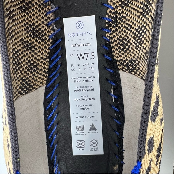 Rothy’s “The Point” Leopard Animal Print Slip On Pointed Toe Flats Size 7.5 - Picture 9 of 9